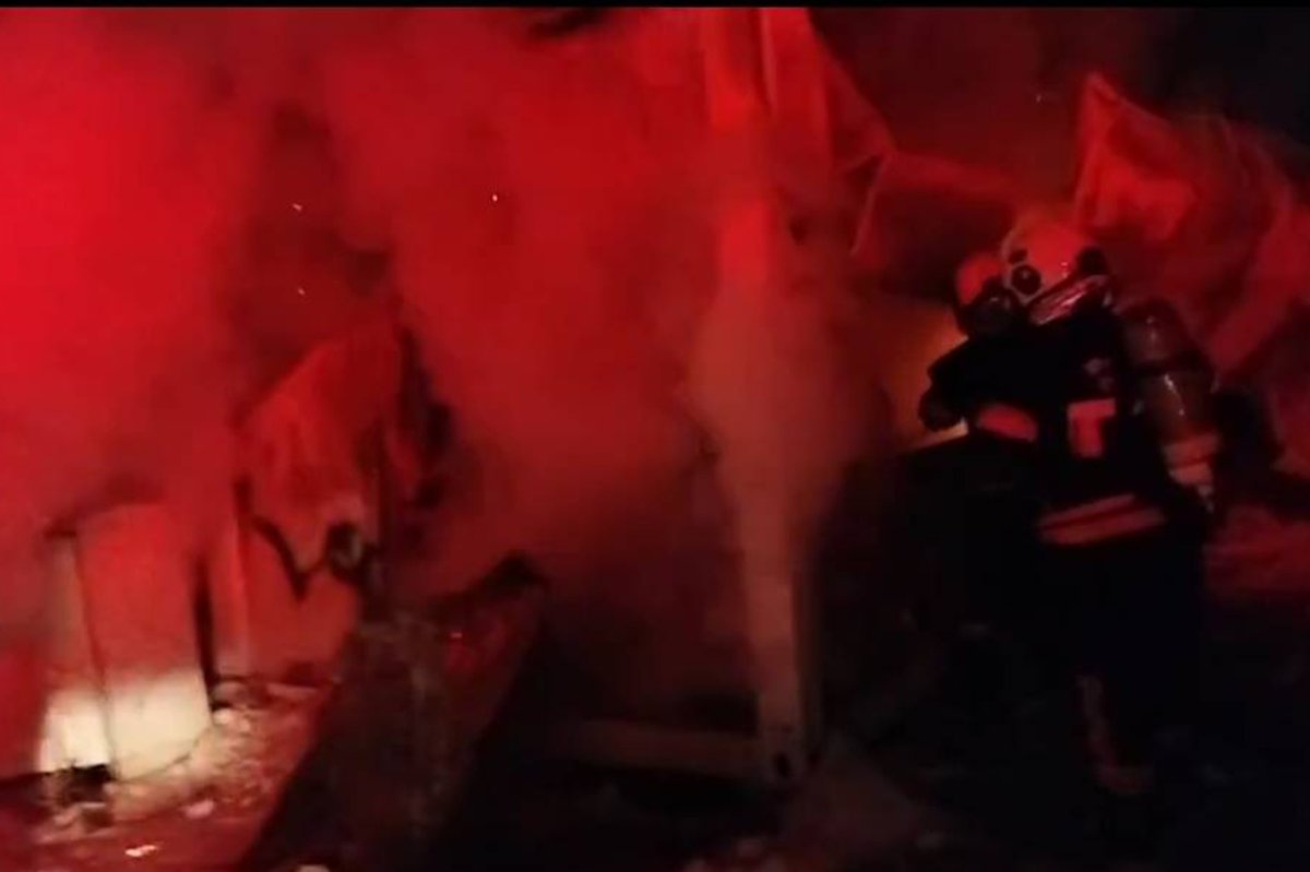 Malatya'da konteyner kentte yangın