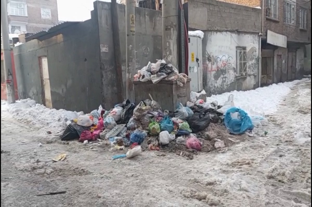 Diyarbakır'da toplanmayan çöpler sokaklara yayıldı