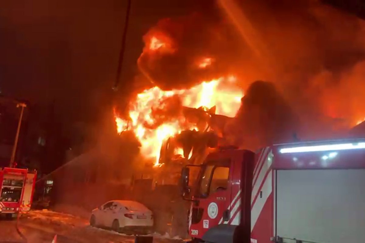 Malatya’da işçilerin kaldığı konteynerde büyük yangın çıktı