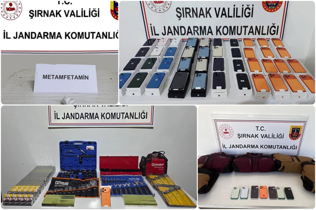 Şırnak’ta uyuşturucu ve kaçakçılık operasyonu