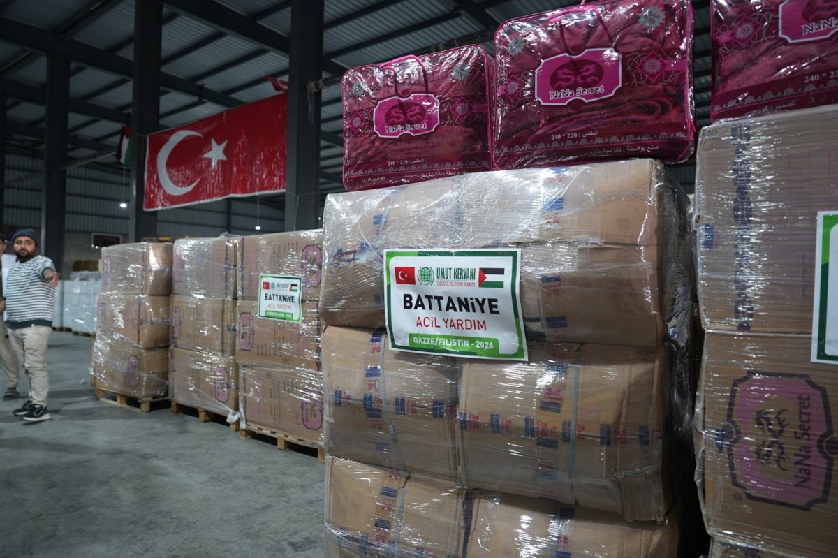 Umut Kervanı’nın yardım tırları Gazze’ye uğurlandı