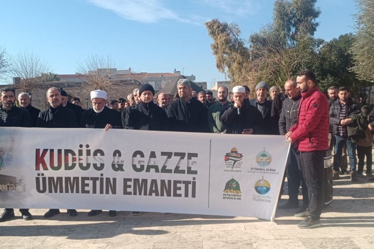 Nusaybin’de “Dünya Kudüs Haftası” kapsamında basın açıklaması düzenlendi