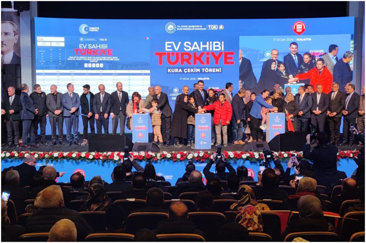 Bakan Kurum, Malatya’da 9 bin 659 konutun kura çekiminde konuştu