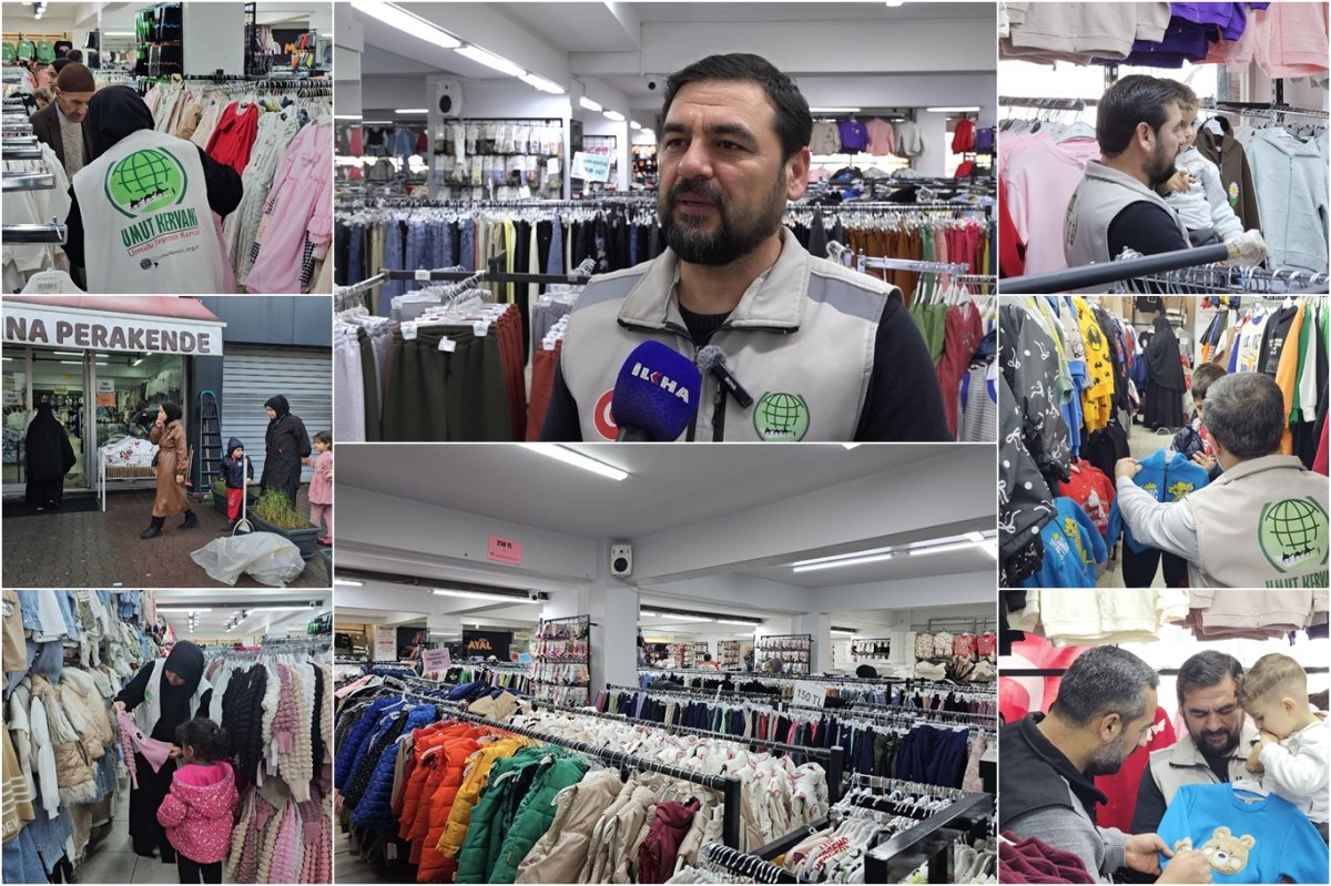 Umut Kervanı Bursa'da onlarca yetim çocuğun giyim ihtiyacını giderdi