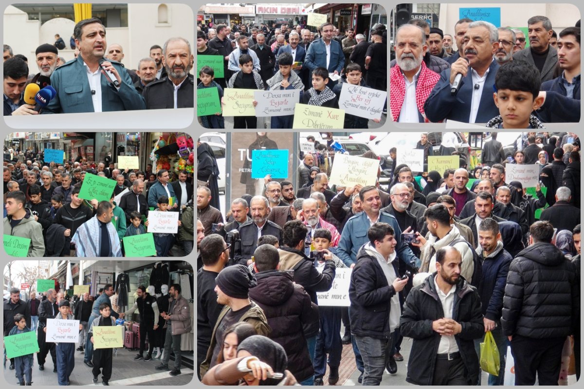 HÜDA PAR Batman İl Teşkilatı'ndan Kürtçe anadil yürüyüşü