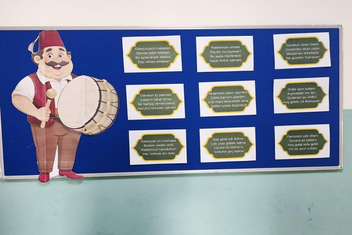 Okullarda Ramazan coşkusu: Panolar hazırlandı, etkinlikler başladı