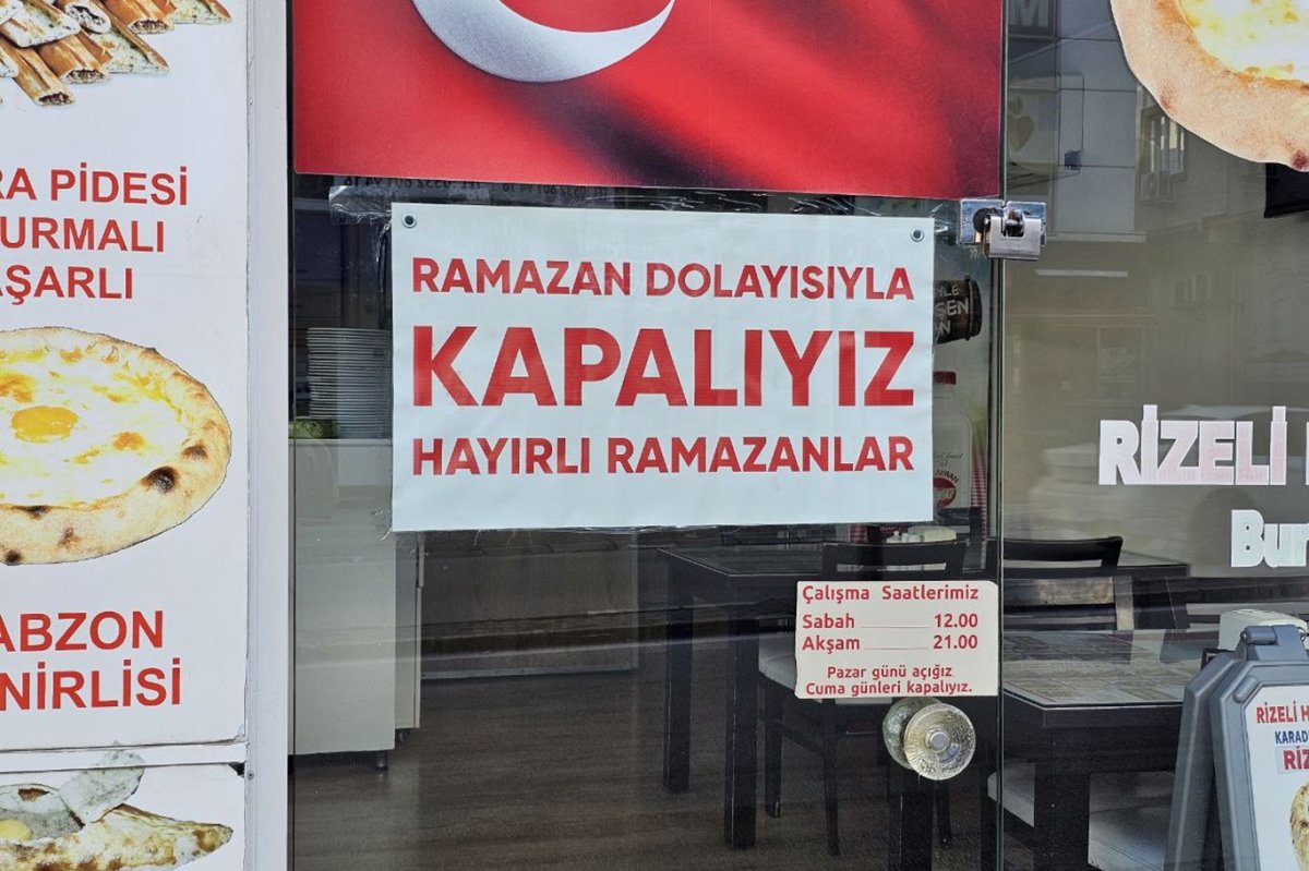 Esnaftan örnek davranış: Ramazan nedeniyle kapalıyız
