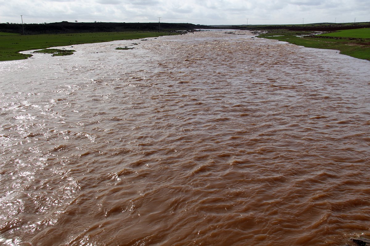 Karacadağ'da dereler doldu taştı göletler suya doydu