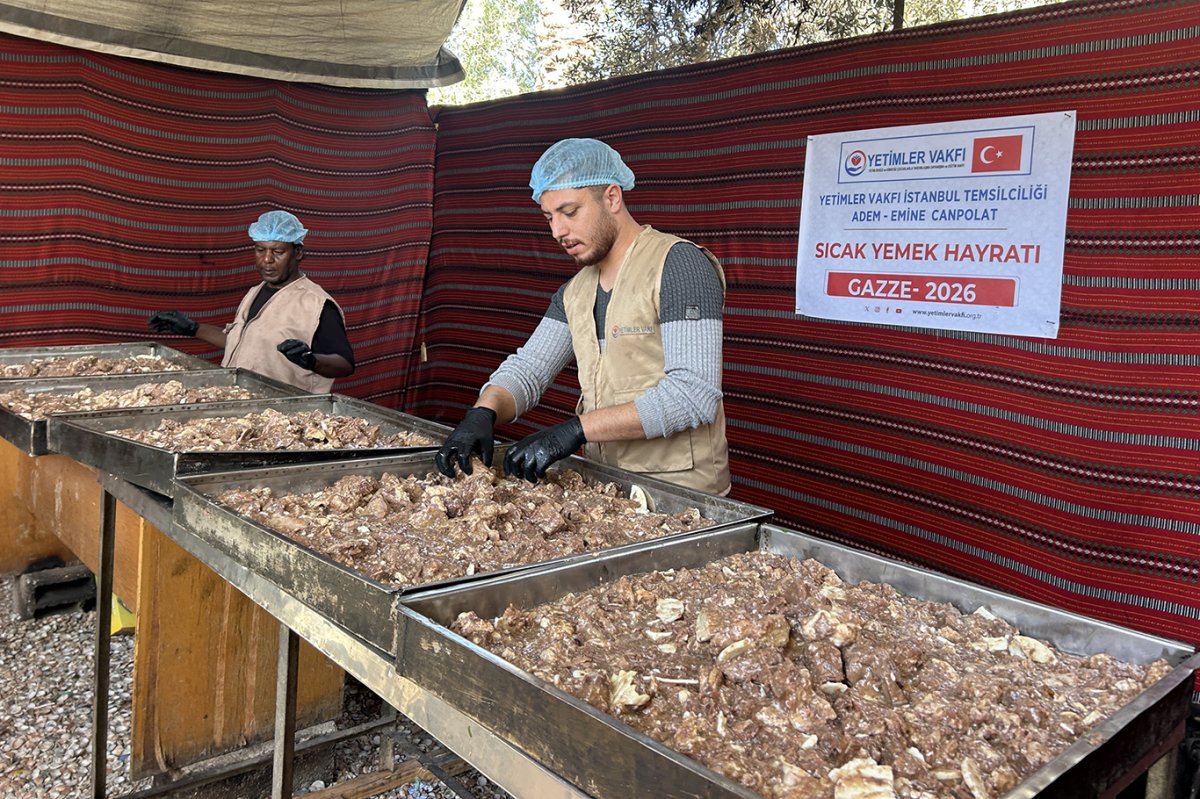 Yetimler Vakfı, Gazzelilerin iftar yemeklerini hazırlıyor
