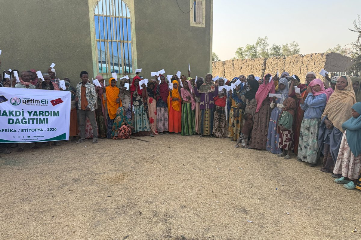Fransa Yetim Eli'nden Etiyopya'da nakdi yardım