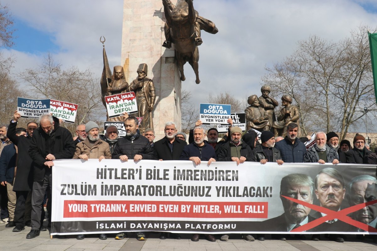 İşgal rejimi ve ABD'nin İran'a yönelik saldırıları İstanbul'da protesto edildi