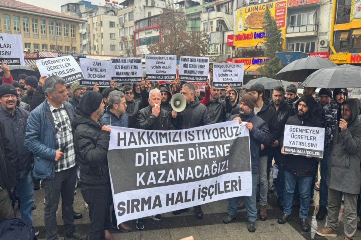 Gaziantep'te halı fabrikası işçilerinden ücret tepkisi: Hakkımızı alana kadar mücadele edeceğiz