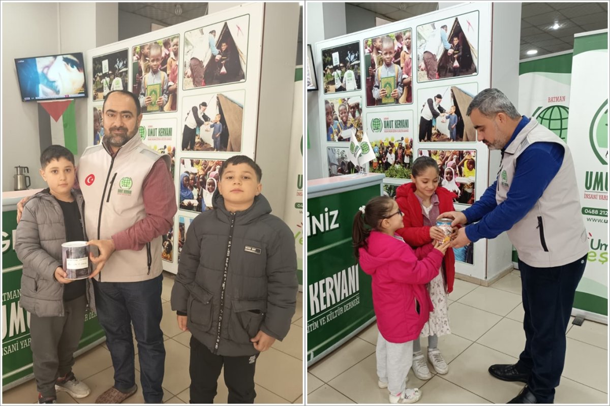 Minik yüreklerden Gazze'ye anlamlı bağış