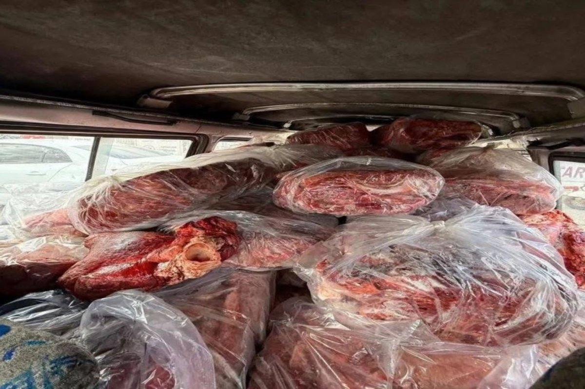 Gaziantep'te 2 tona yakın kaçak et geçirildi