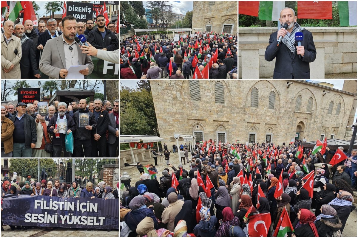 Bursa’da Mescid-i Aksa’nın kapatılmasına ve idam yasasına tepki: Dünyanın başına bela olan israil sorunların ana kaynağıdır