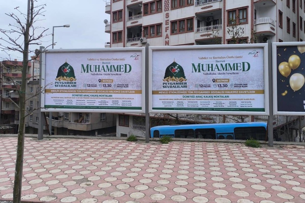 Batman'da Mevlid-i Nebi hazırlıkları: Şehir afiş ve brandalarla donatıldı