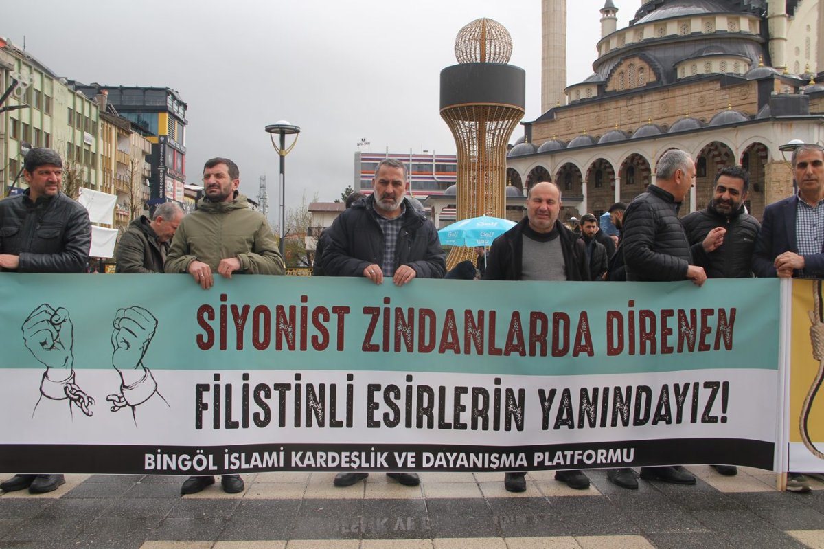 Bingöl’de Filistinli esirler için basın açıklaması