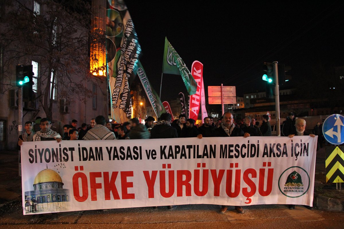 Gaziantep'te binler siyonist işgalcilerin idam kararına karşı yürüdü