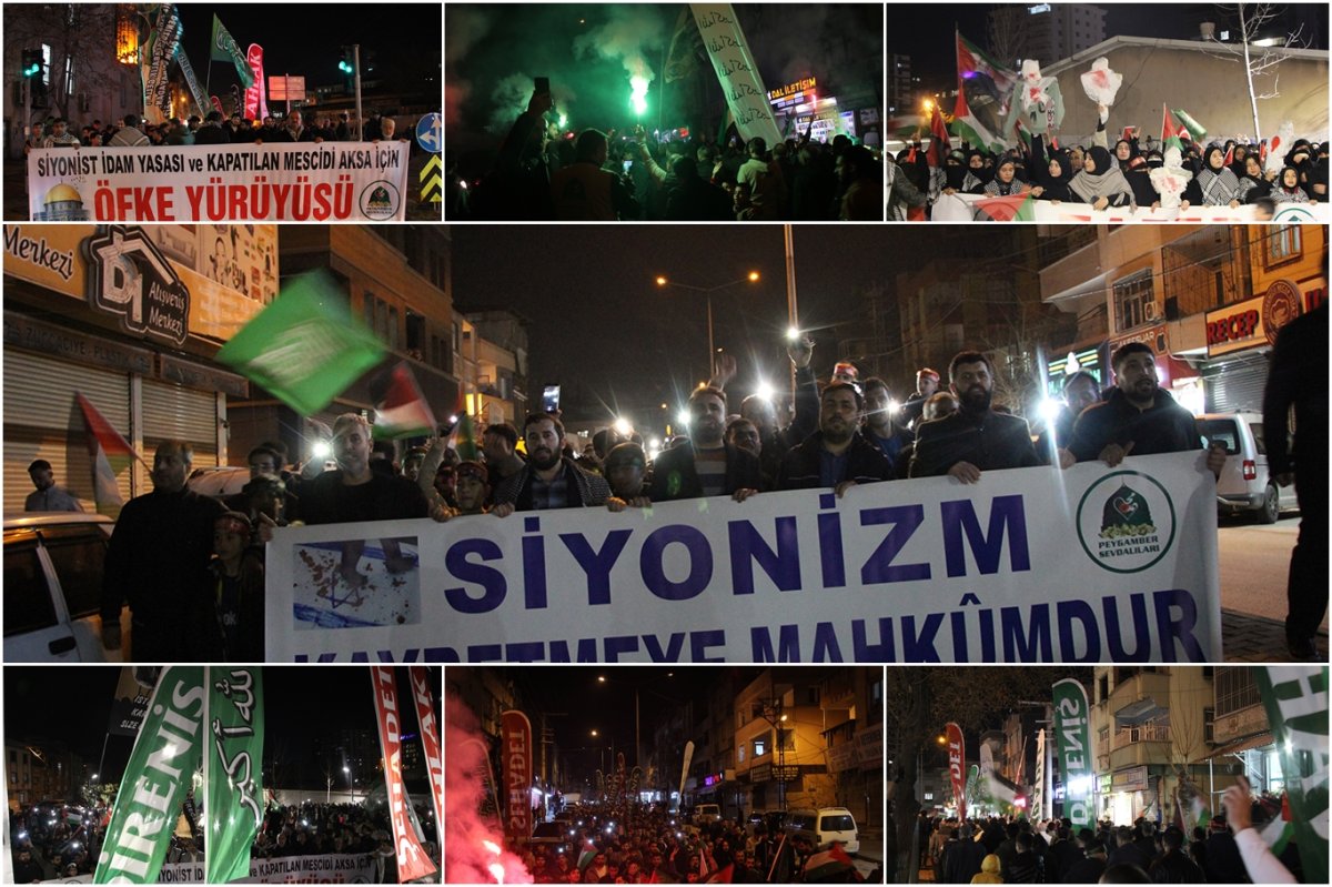 Gaziantep'te binler siyonist işgalcilerin idam kararına karşı yürüdü