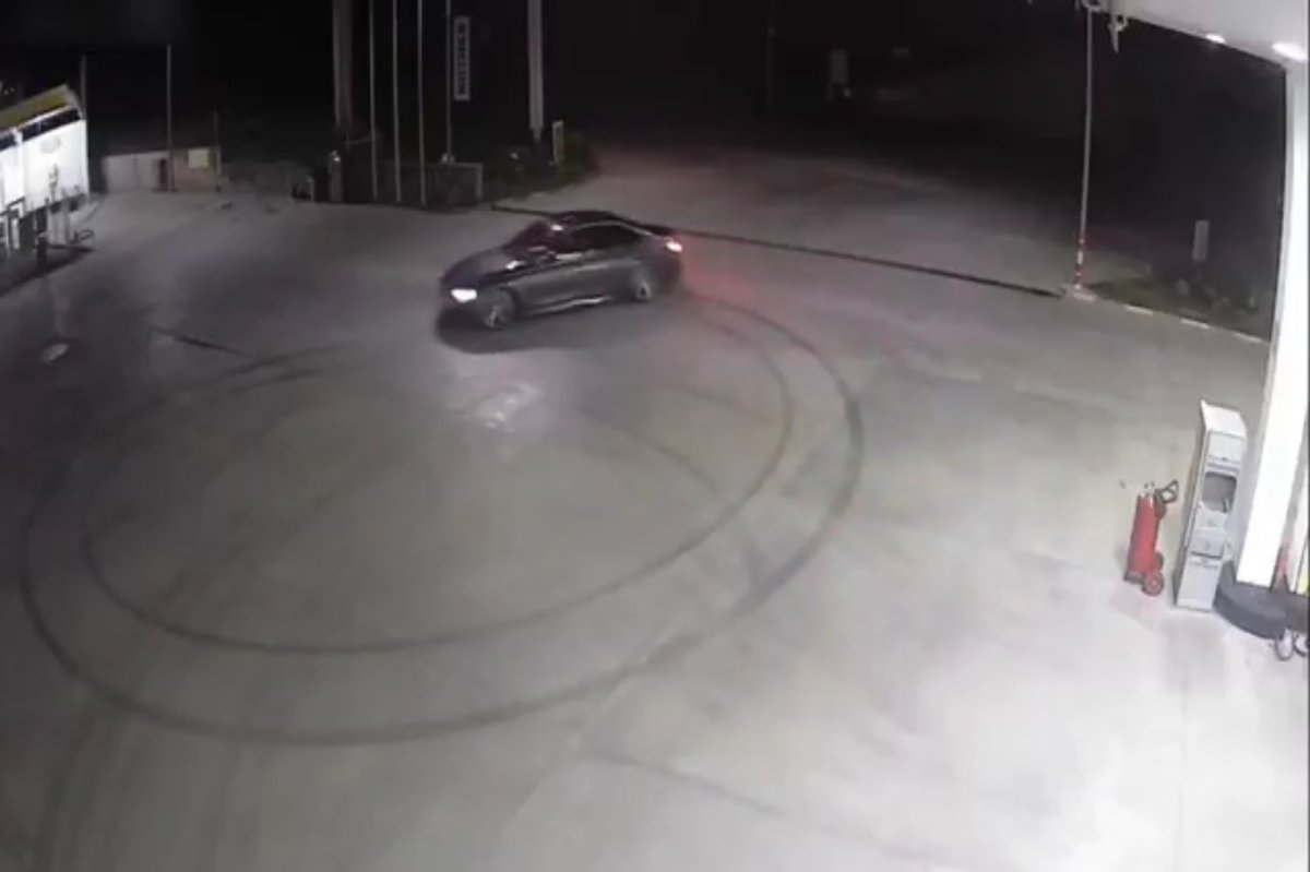 Petrol tesisinde drift yapan sürücüye 32 bin TL ceza