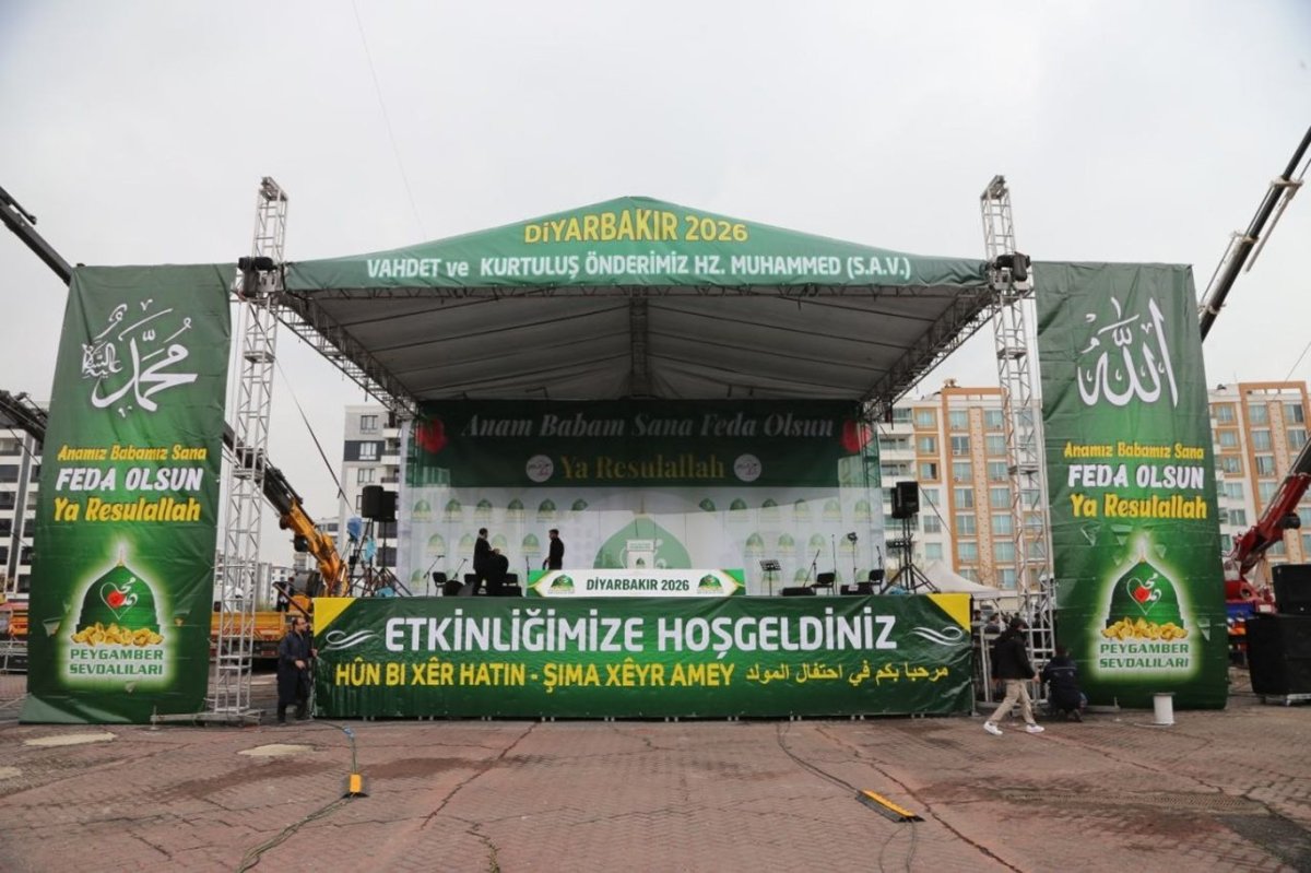 Diyarbakır büyük "Mevlid-i Nebi" mitingi için heyecanlı bekleyiş
