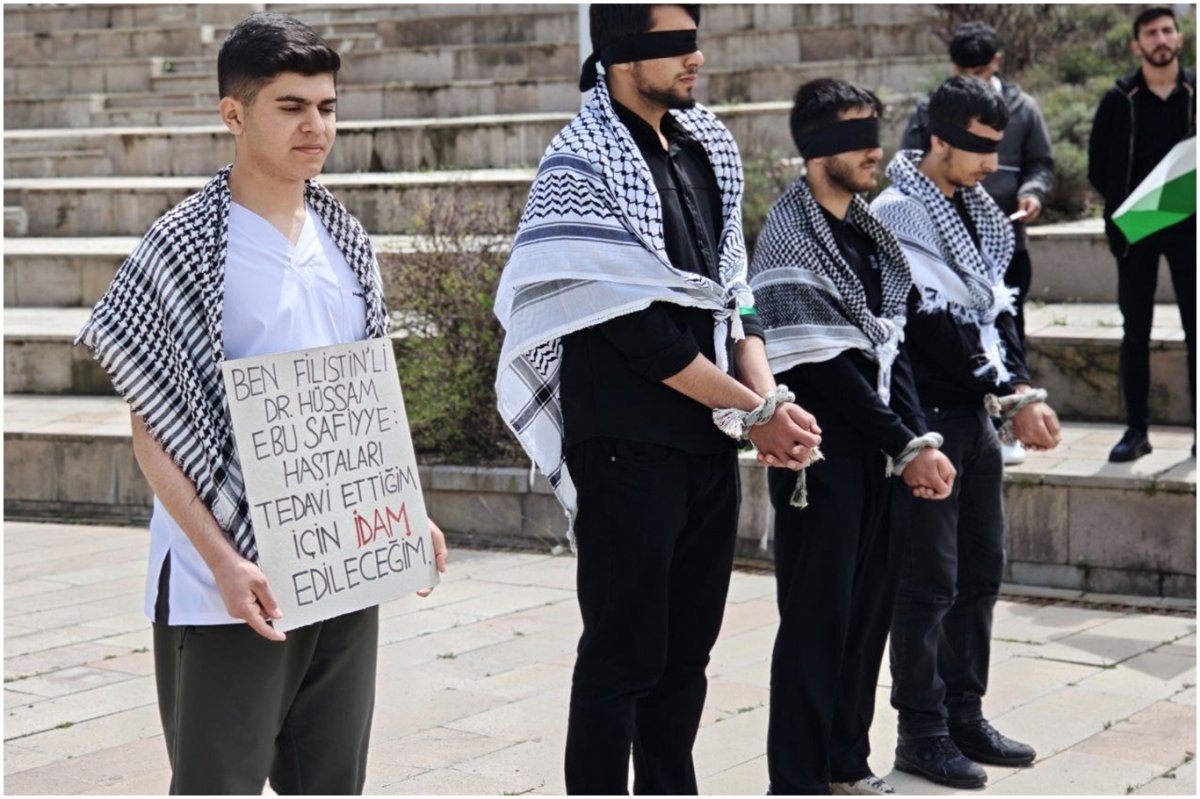 Alparslan üniversitesi öğrencilerinden Filistin’deki idam yasasına tepki