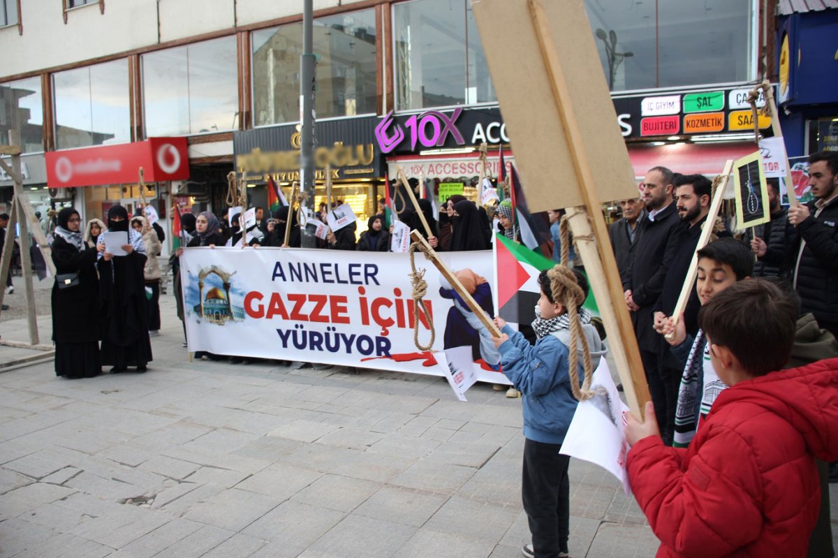 Ağrı’da Filistinli esirler için "İdam Kararına" tepki