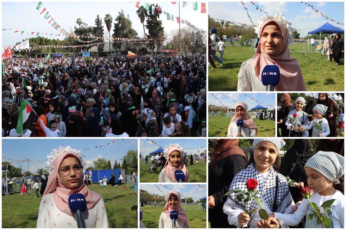 Mevlid-i Nebi etkinliğinde ilahi seslendiren çocuklar: Peygamberimizin sevgisi için buradayız