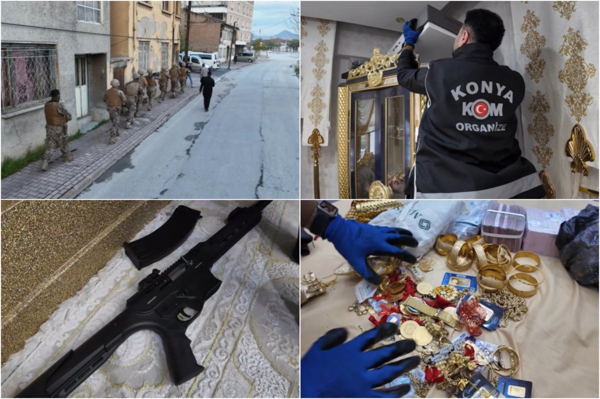 Konya’da tefecilik operasyonunda 4 şüpheli gözaltında