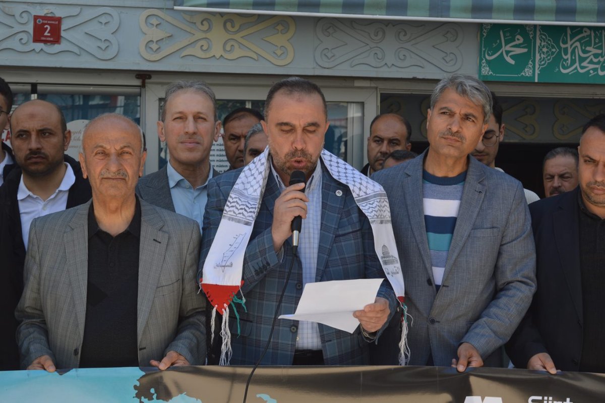 Siirt, Küresel Sumud Filosu’na saldırıyı proteste etti