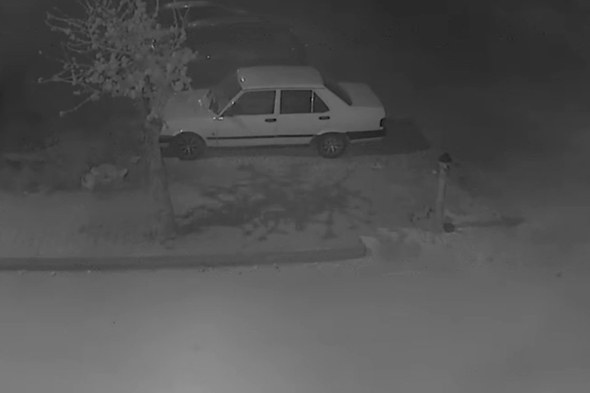 Adıyaman'da park halindeki araçtan ses sistemi çalındı: Hırsızlık anı kamerada