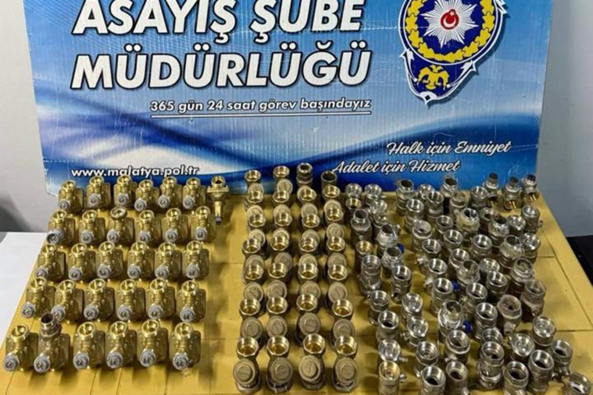 Malatya'da tesisat malzemesi çalan şüpheli tutuklandı