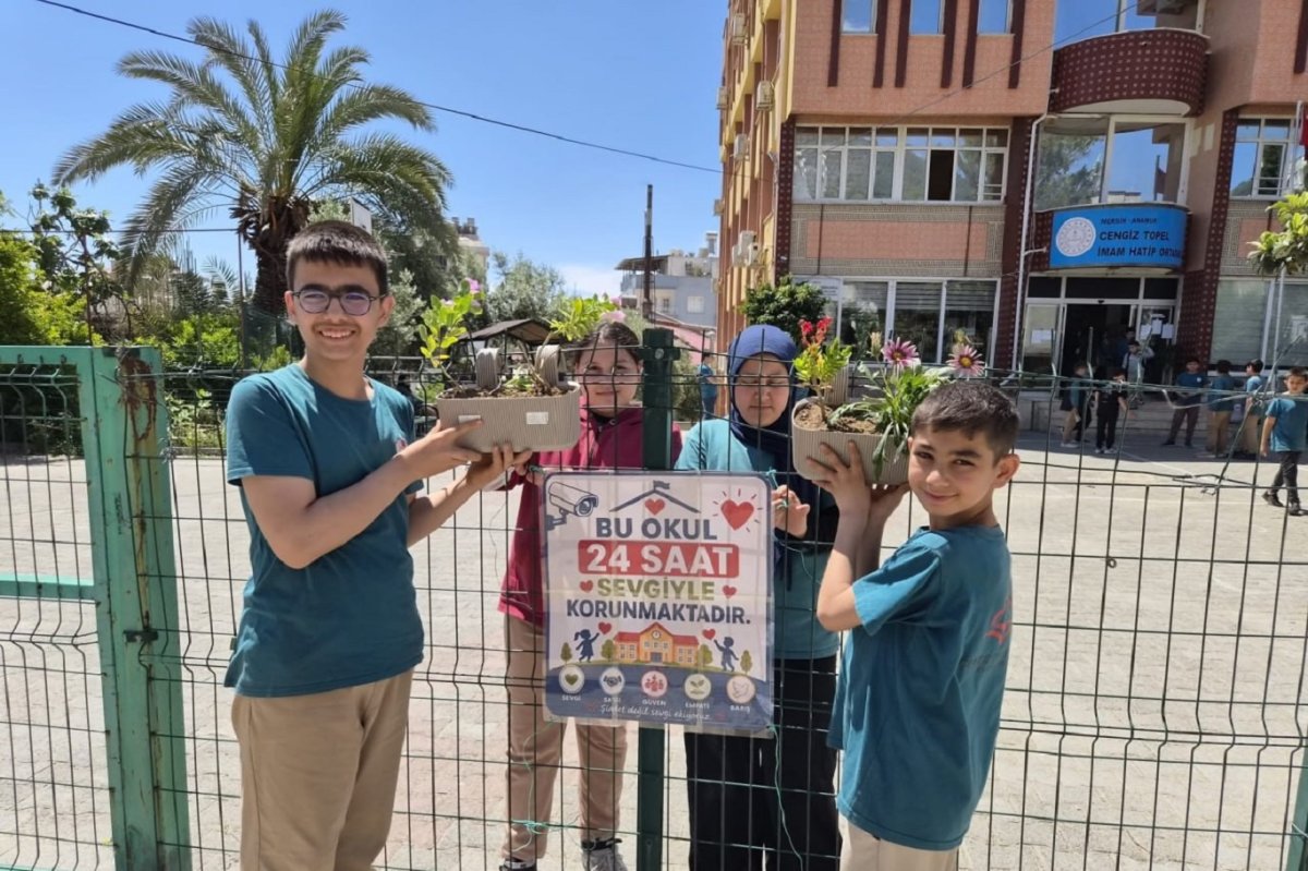 Mersin Anamur’da öğrencilerden anlamlı farkındalık çalışması