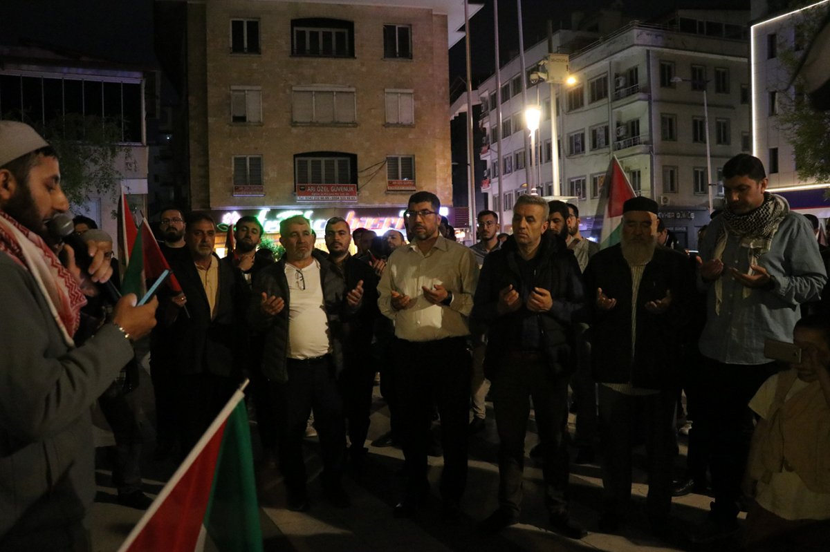 Gaziantep'te Sumud Filosu için basın açıklaması