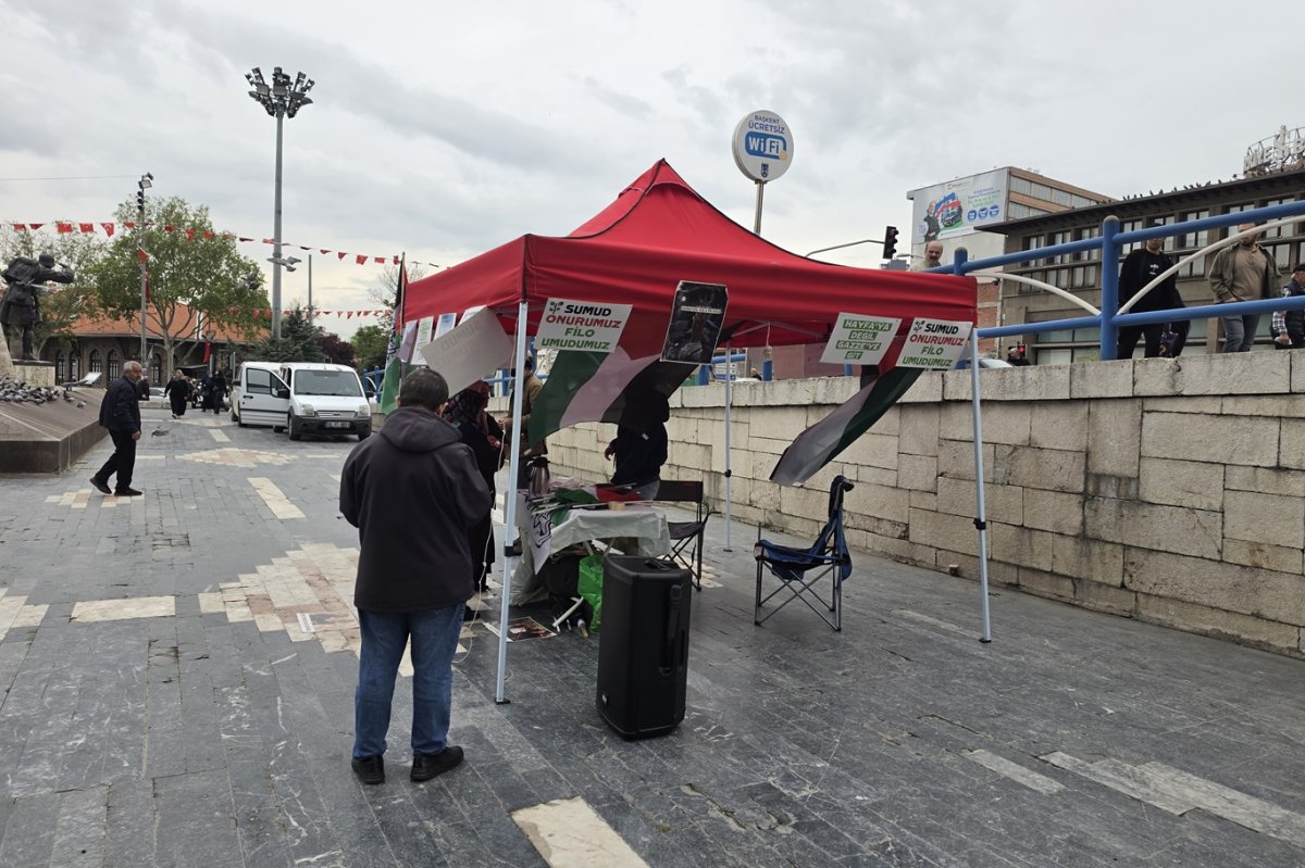 Gazze Nöbeti Grubu’ndan Ulus Meydanı’nda Sumud nöbeti