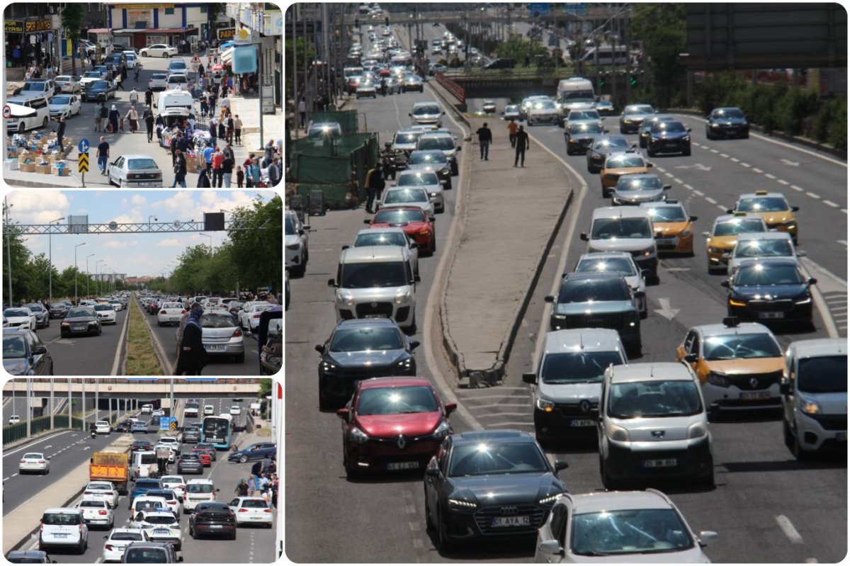 Diyarbakır'daki bayram yoğunluğu trafikte de görüldü