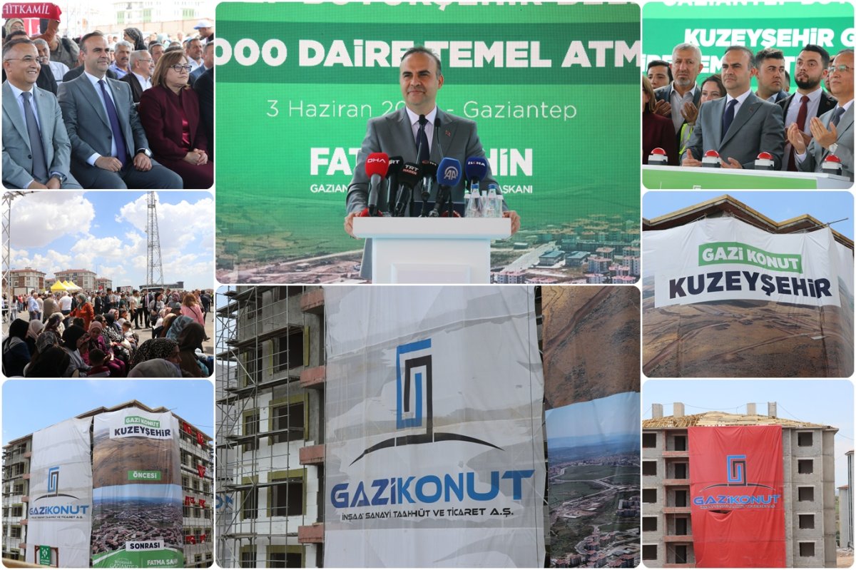 Bakan Kacır, Gazikonut'un Kuzeyşehir'deki 2 bin konutun temel atma törenine katıldı