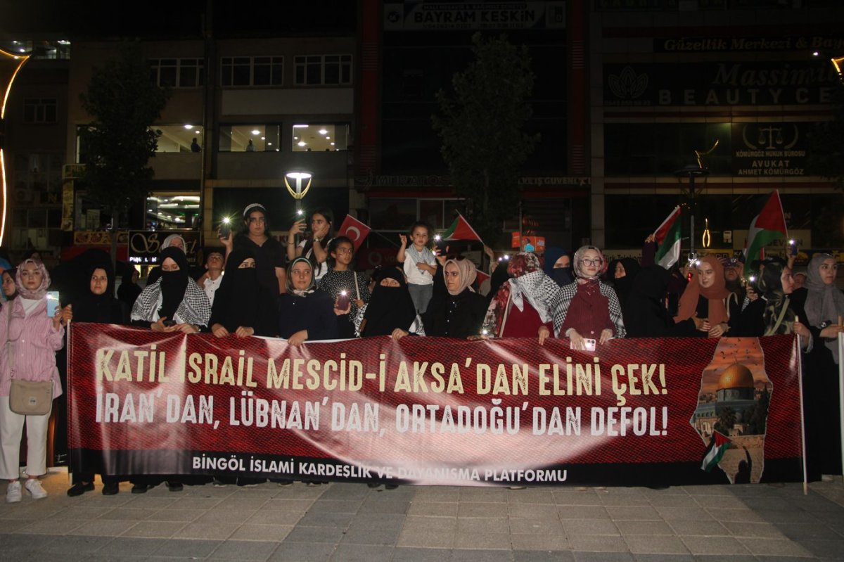 Gazze'deki soykırımın 1000'inci gününde Bingöl tek yürek oldu