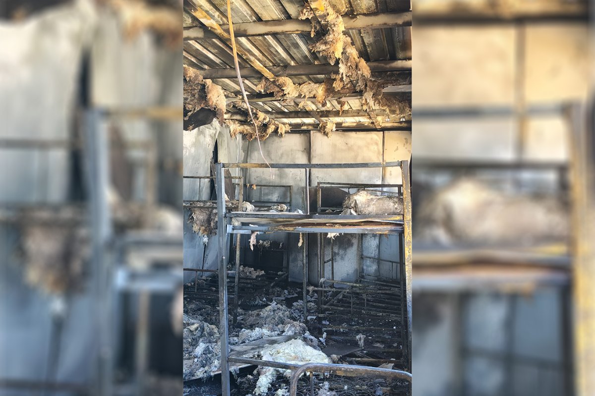 Malatya'da şantiyede işçilerin kaldığı konteyner yatakhanede yangın