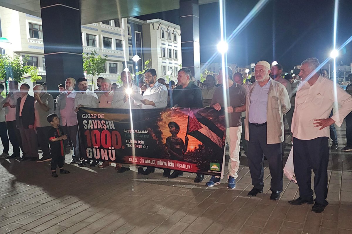 Muş'tan Gazze katliamına tepki: 1000 günlük vahşete sessiz kalanlar hesap verecek