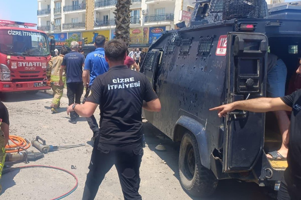 Cizre’de zırhlı araç takla attı, 2 polis memuru yaralandı