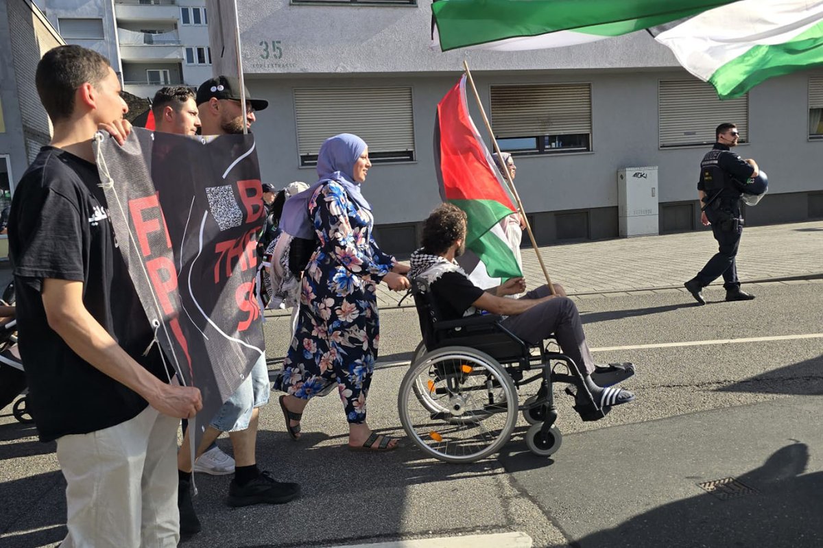Ludwigshafen'dan Mannheim'a "Filistin'e Özgürlük" yürüyüşü