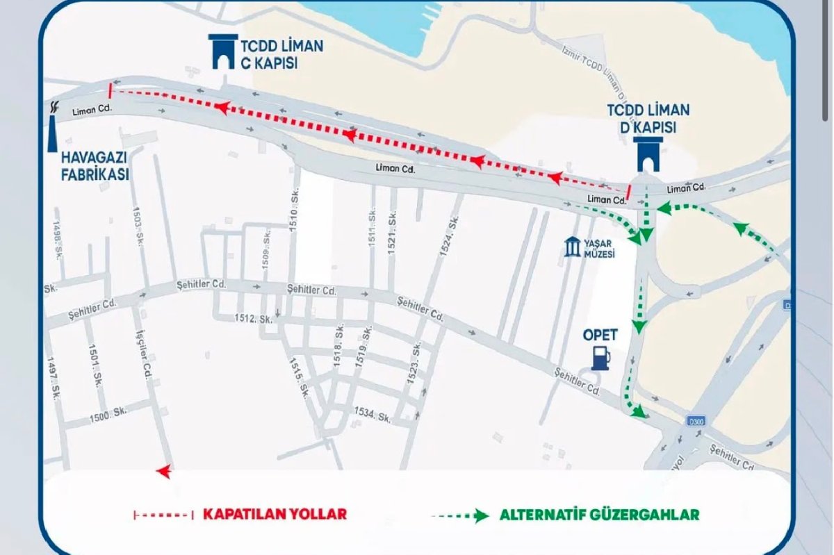 Alsancak'ta Liman Caddesi 3 ay trafiğe kapanacak