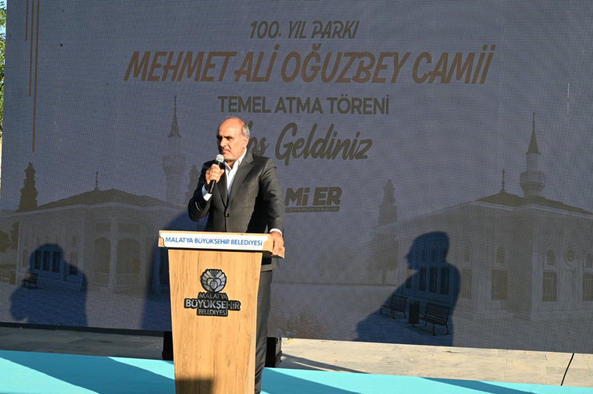Malatya'da 100. Yıl Kent Parkı'nda cami yapımına başlandı