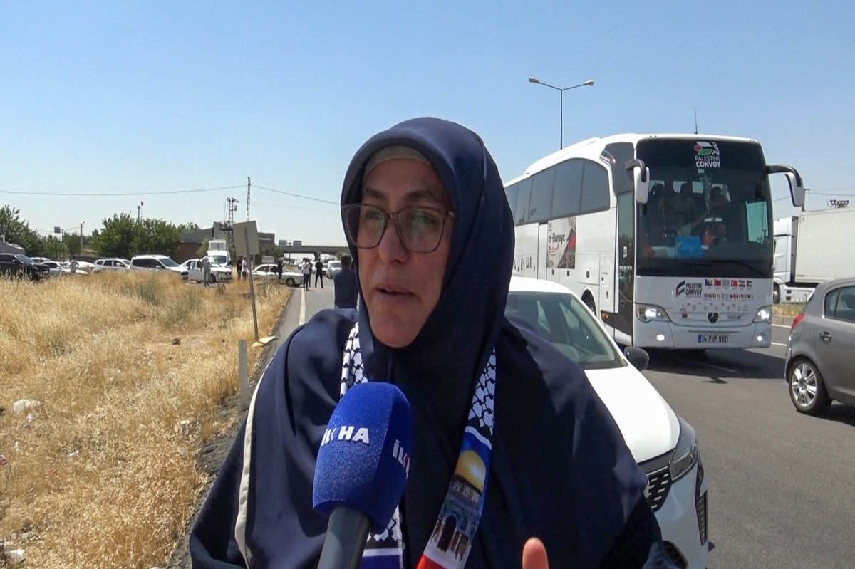 Bosna Hersek'ten yola çıkan Filistin Konvoyu Diyarbakır'da coşkuyla karşılandı