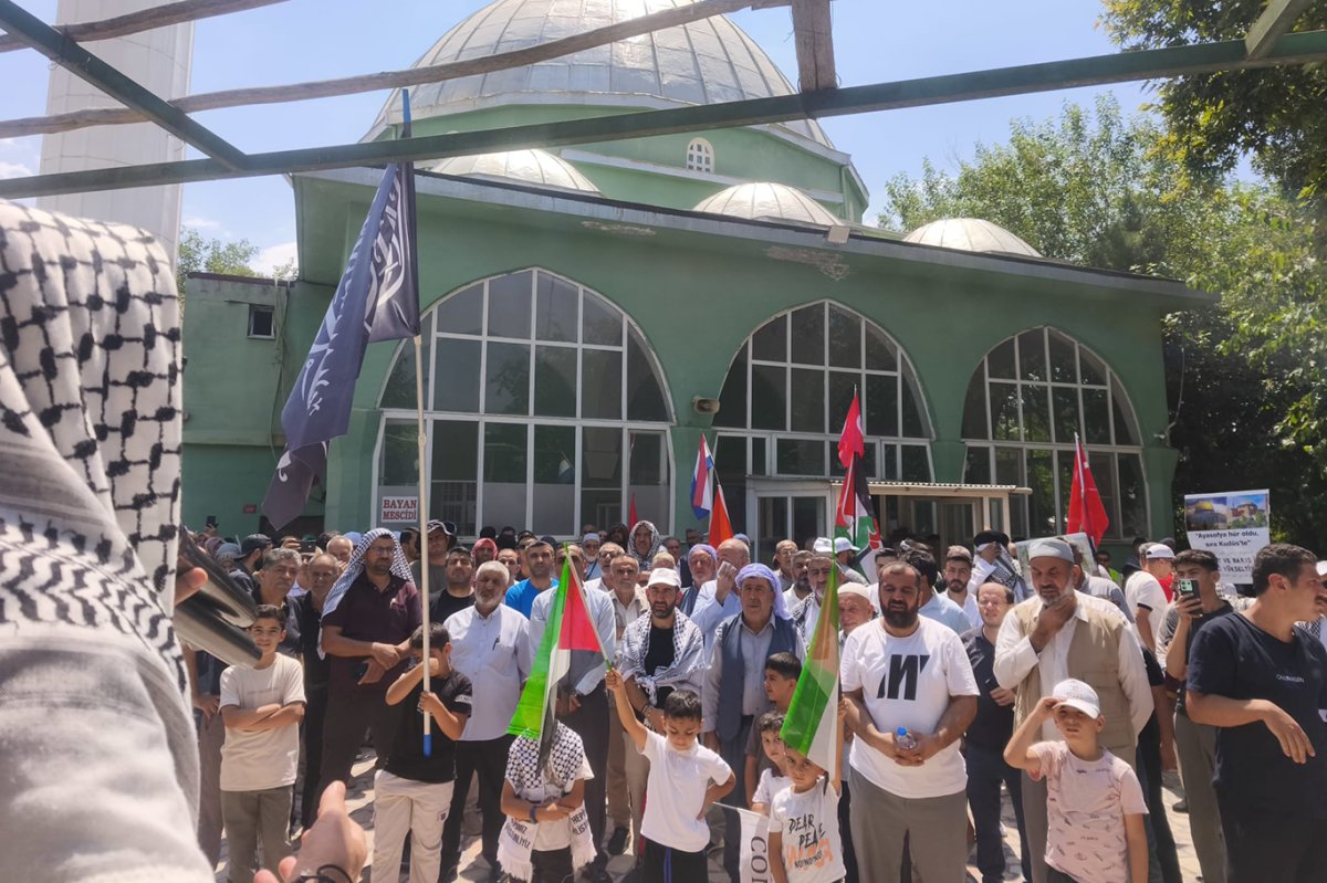 Filistin Konvoyu Çınar'da yoğun katılım ile karşılandı