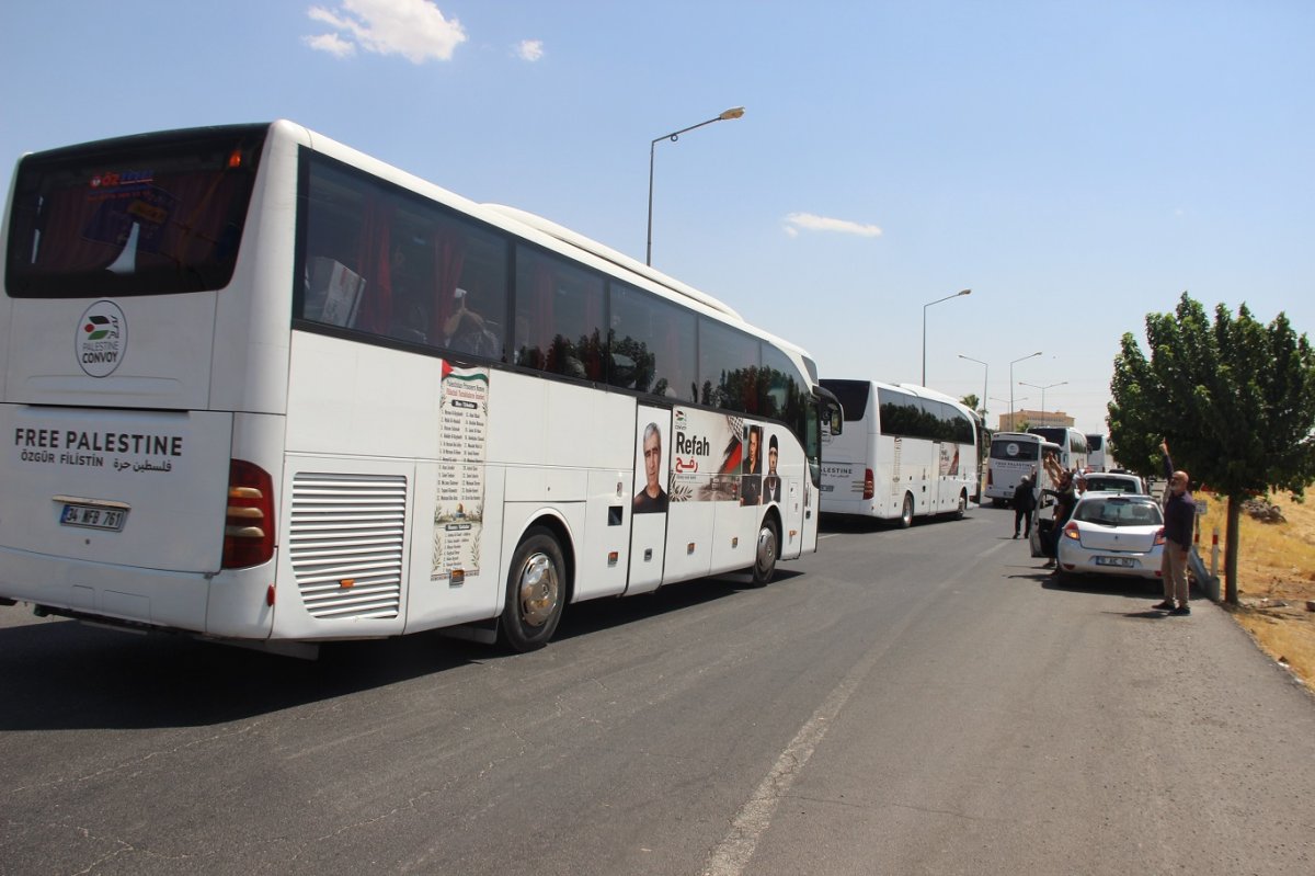 Uluslararası Filistin Konvoyu, Habur Sınır Kapısı’ndan geçiş yaptı