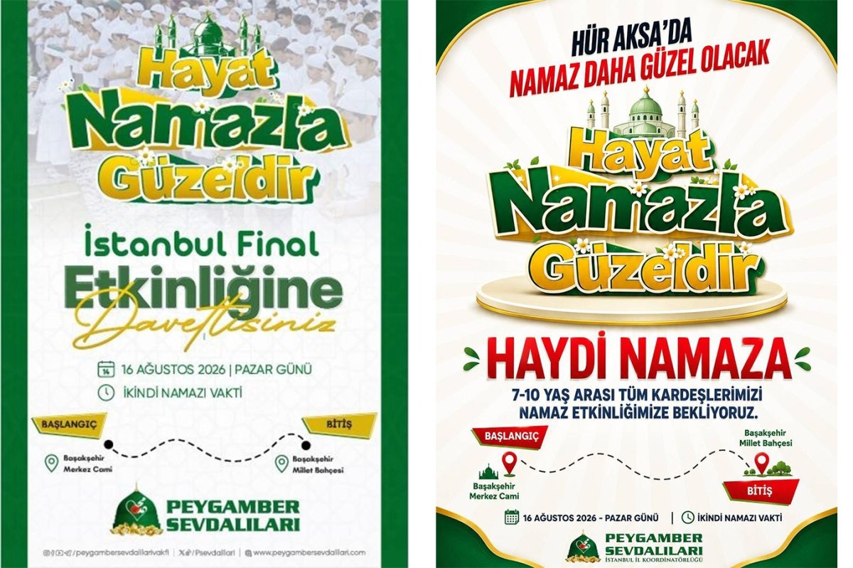 İstanbul'da yüzlerce çocuk "Hayat Namazla Güzeldir" programında buluşacak