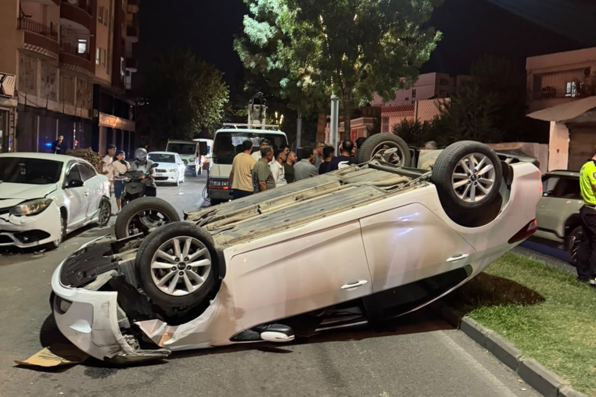Batman'da otomobil takla attı