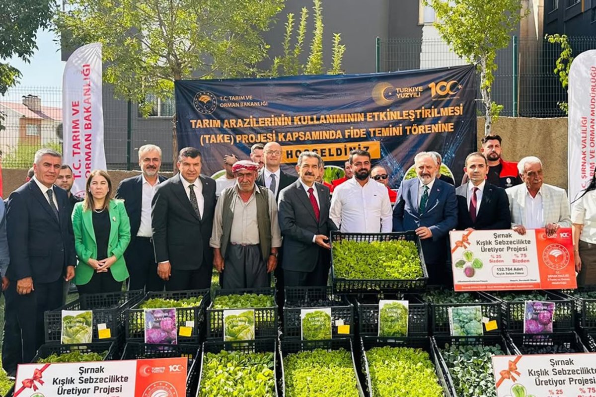 Şırnak’ta üreticiye fide ve çoban çantası desteği